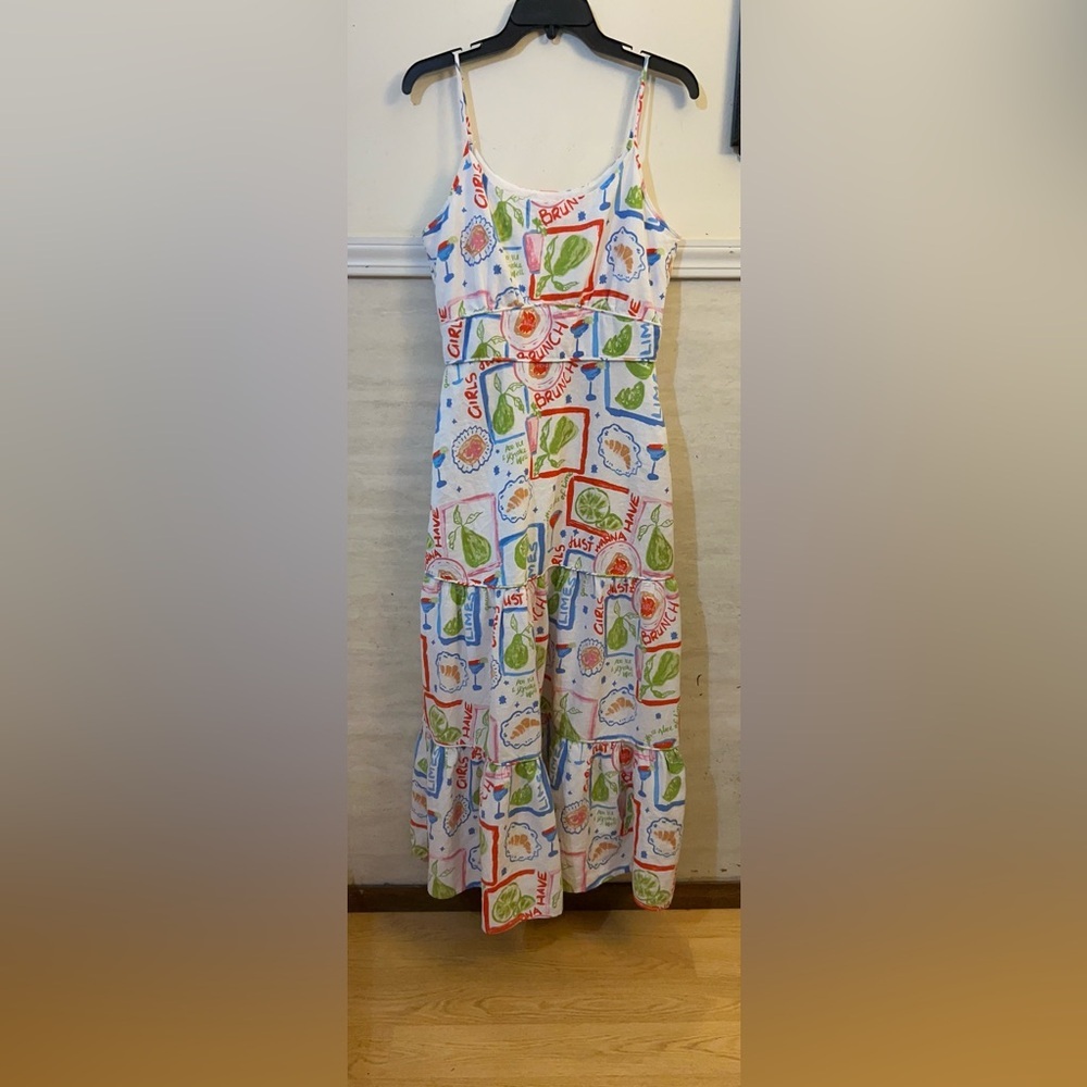 NWT- Cynthia Rowley Vibrant Patterned Tiered Maxi Dress - Picture 3 of 9